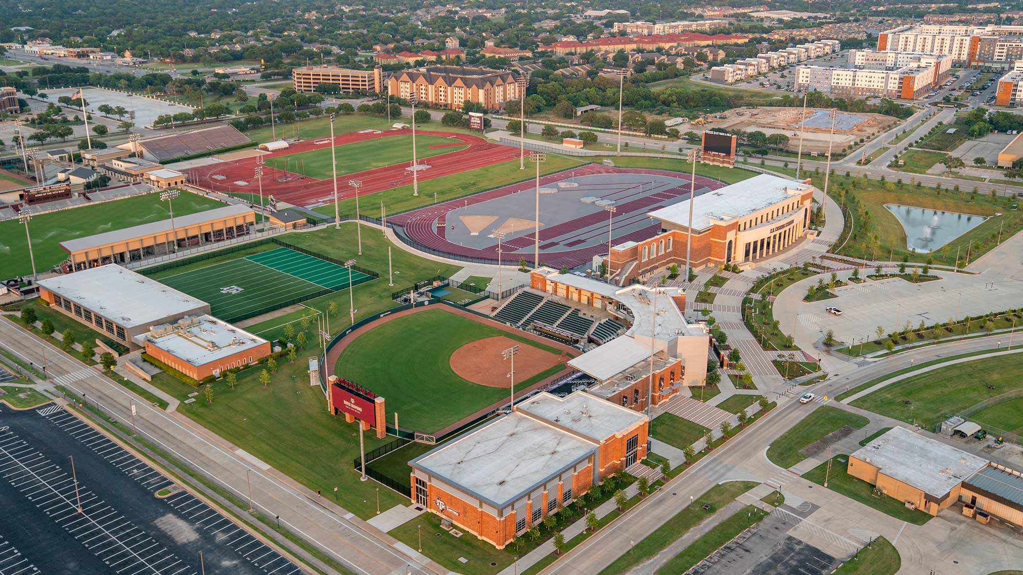 TAMU Aerial of athletics fields